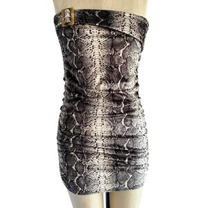 Womens Dress Size 2 Snakeskin Animal Print BodyCon Clubwear Party Girls Night